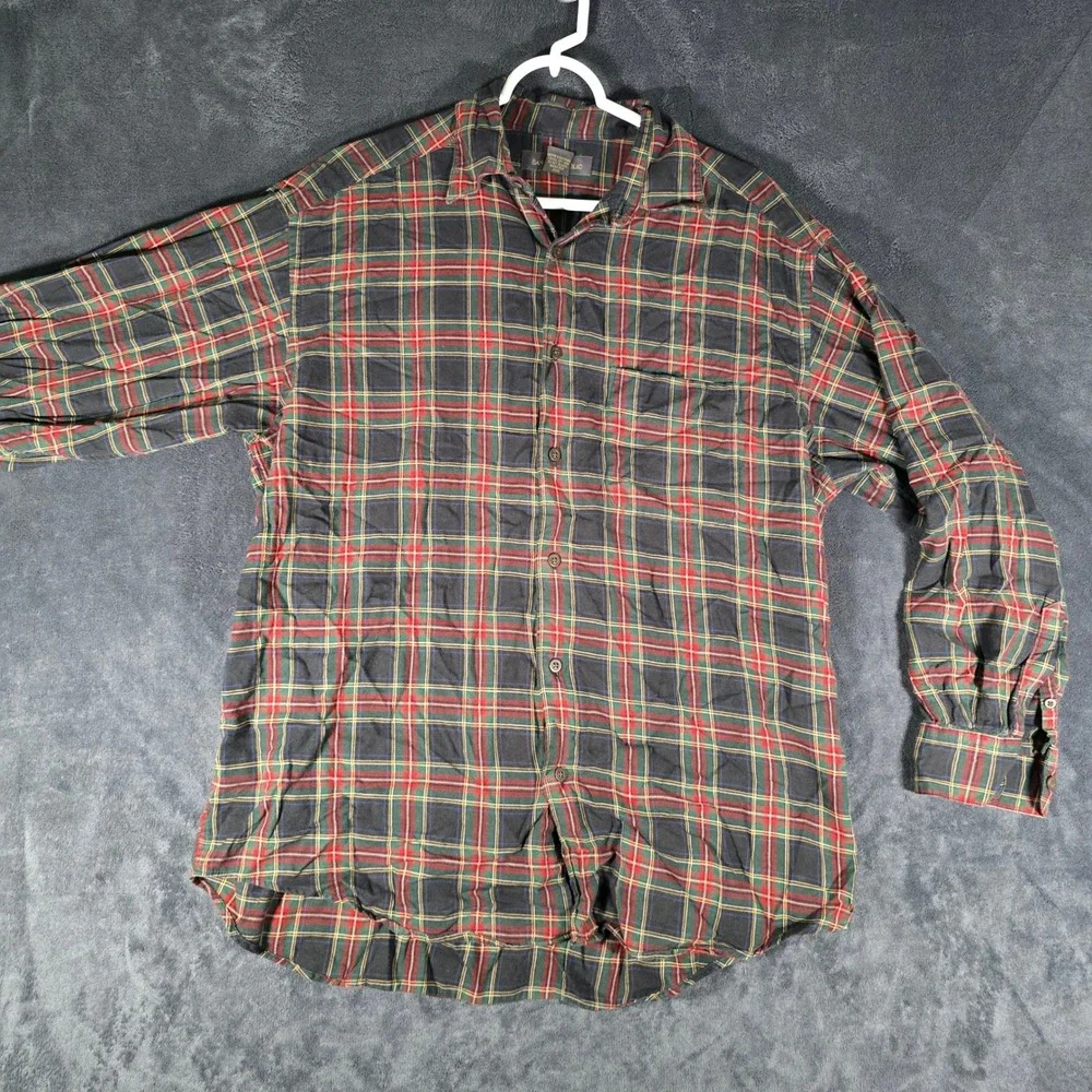 Banana Republic Plaid‎ Flannel Shirt Long Sleeve Button Up Casual Mens M